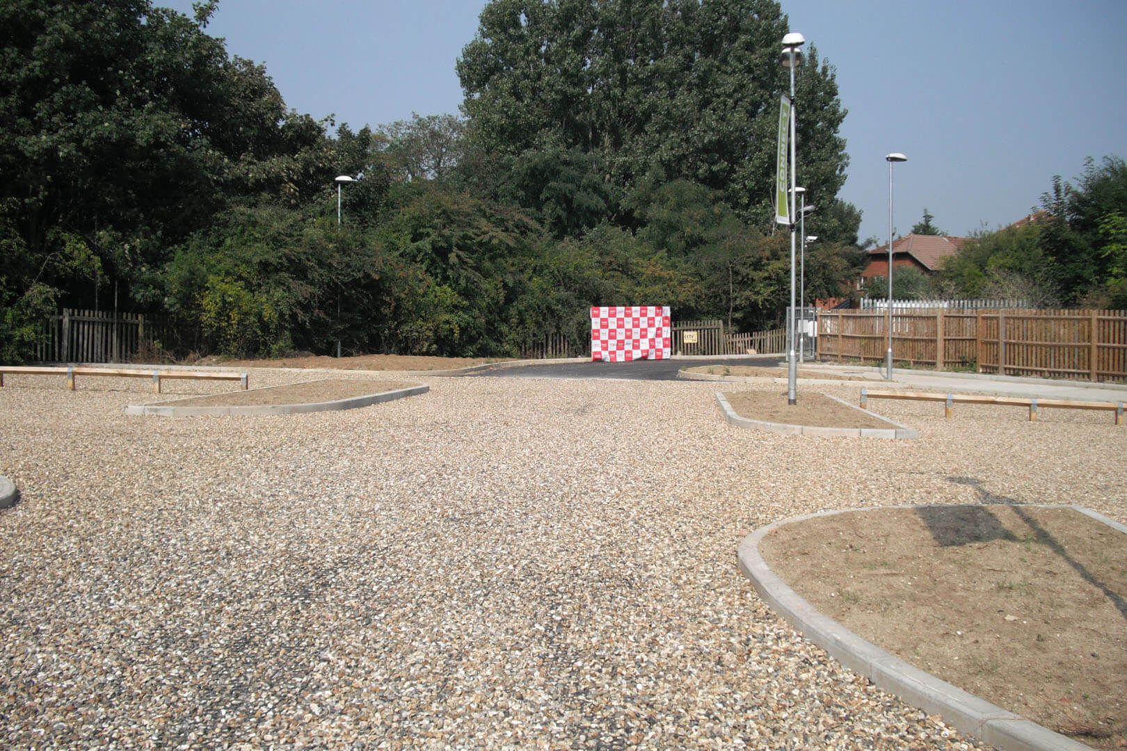 Gravel car park area